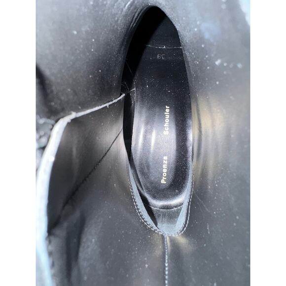 Proenza Schouler NWOB Leather Lug Sole Platform Ankle Boots in Black Size 39 - Picture 9 of 11